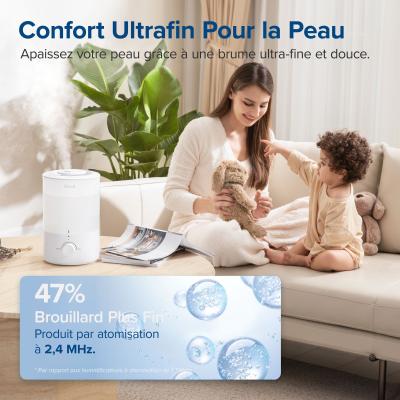 Humidificateur d'air - Levoit - Dual 150 Ultrasonic - Réservoir 3 L - Autonomie jusqu'a 25 h - Surface couverte jusqu'a 27 m²