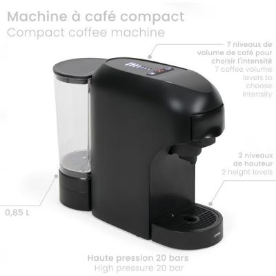 Machine a café multi-capsules 4-en-1 - LIVOO - DOD217N - 1400 W - 7 niveaux d'intensité du café - Noir Machine a café multi-capsules 4-en-1 - LIVOO - DOD217N - 1400 W - 7 niveaux d'intensité du café - Noir