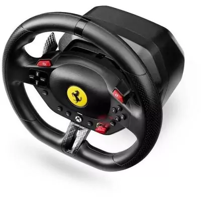 Volant + pédalier THRUSTMASTER T98 Ferrari 296 GTS - XBOX & PC - Noir Volant + pédalier THRUSTMASTER T98 Ferrari 296 GTS - XBOX & PC - Noir