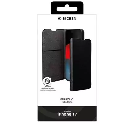 Etui a rabat - IPhone 17 - 65% GRS - Noir Etui a rabat - IPhone 17 - 65% GRS - Noir