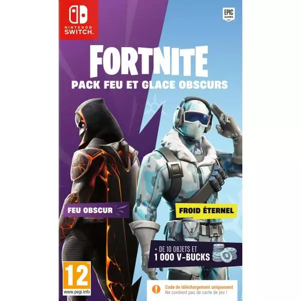 FORTNITE Pack Feu & Glace Obscurs - Jeu Nintendo Switch - Code in a Box