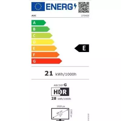 Ecran PC Gamer - AOC - 27 - FHD - 180Hz - Dalle Fast IPS - 0,5ms - Ajustable en hauteur - 27G42E Ecran PC Gamer - AOC - 27 - FHD - 180Hz - Dalle Fast IPS - 0,5ms - Ajustable en hauteur - 27G42E