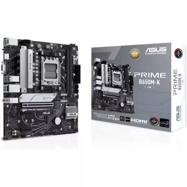 Carte mere - ASUS - PRIME B650M-K - AMD B650 - Emplacement AM5 micro ATX