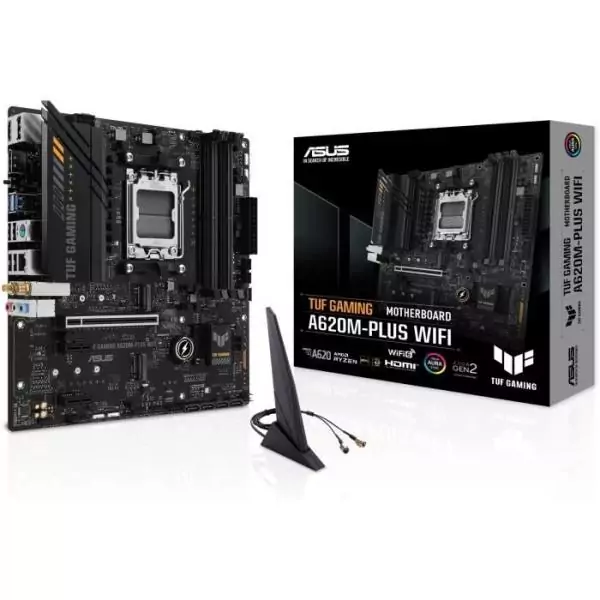 Carte mere - ASUS - TUF GAMING A620M-PLUS WIFI - AMD A620 - Emplacement AM5 micro ATX