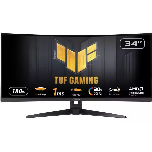 Ecran PC Gamer incurvé - ASUS TUF Gaming - 34 - WQHD - 180Hz - Dalle VA - 1ms - VG34VQ3B