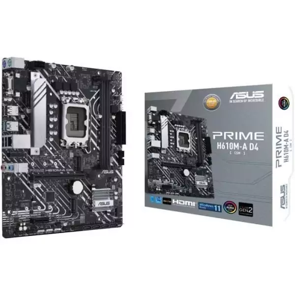 Carte mere - ASUS - PRIME H610M-A D4-CSM - Intel H610 LGA 1700 micro ATX