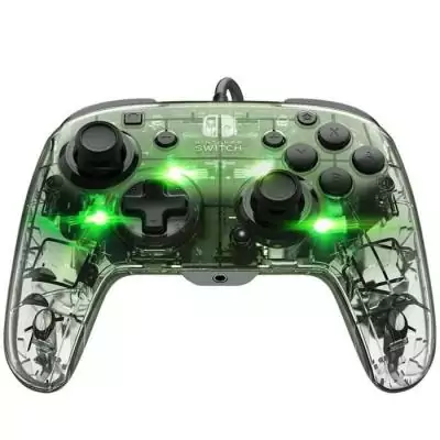 Manette filaire pour Nintendo Switch - PDP - Afterglow - Éclairage LED - Transparent