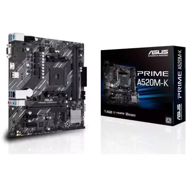 Carte mere - ASUS - PRIME A520M-K - AMD A520 - Emplacement AM4 micro ATX