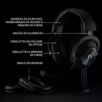 Casque gamer sans fil Logitech G Pro X Bluetooth PC - Noir
