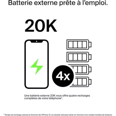 Batterie externe - BELKIN - 20 000 mAh - USB-A & USB-C - 15 W - Noir Batterie externe - BELKIN - 20 000 mAh - USB-A & USB-C - 15 W - Noir
